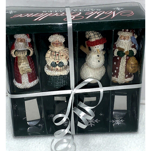 Noble Excellence Santamates Spreaders Set of 4 Christmas 5" Cheese Butter NOS - Picture 1 of 8
